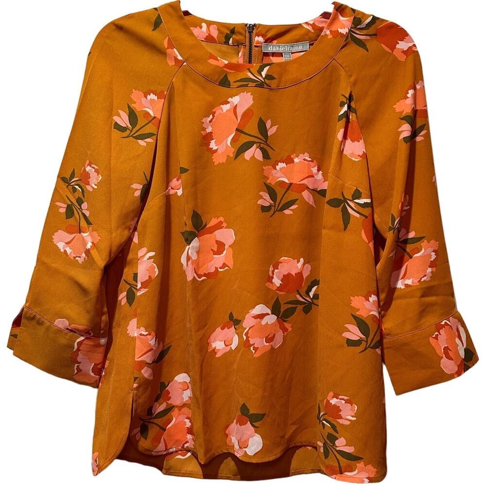 Daniel Rainn | NWT | XS Petite | Floral blouse back zipper feminine grandma boho